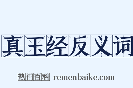 真玉经反义词是什么意思的图片